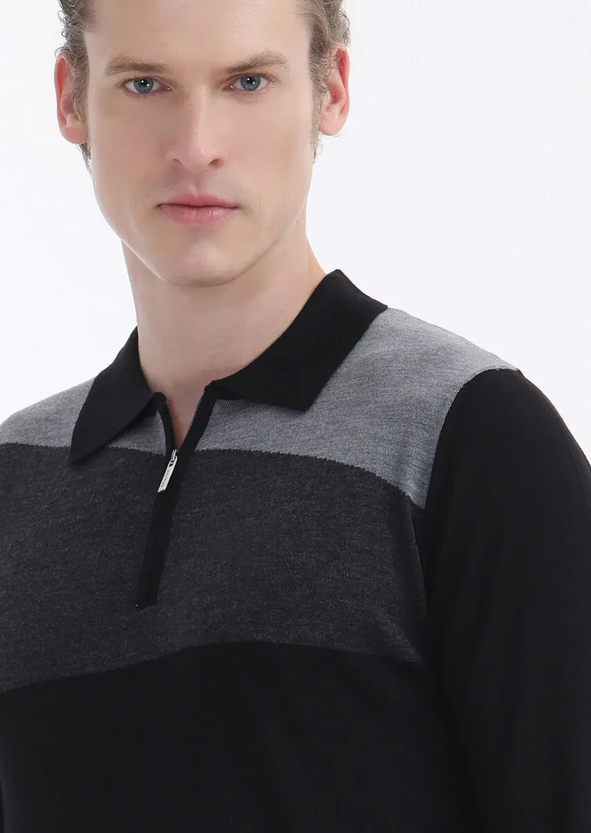 Black Knitwear Sweatshirt - 3