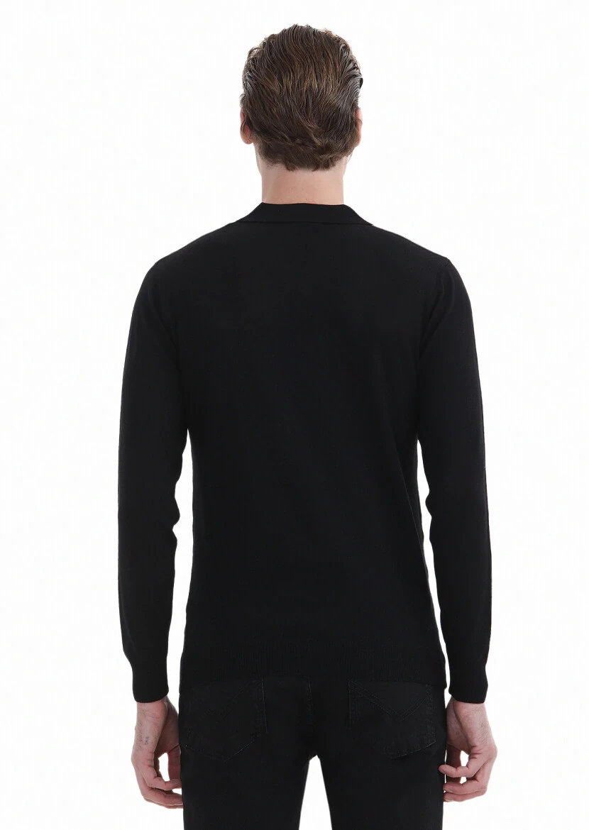 Black Knitwear Sweatshirt - 5
