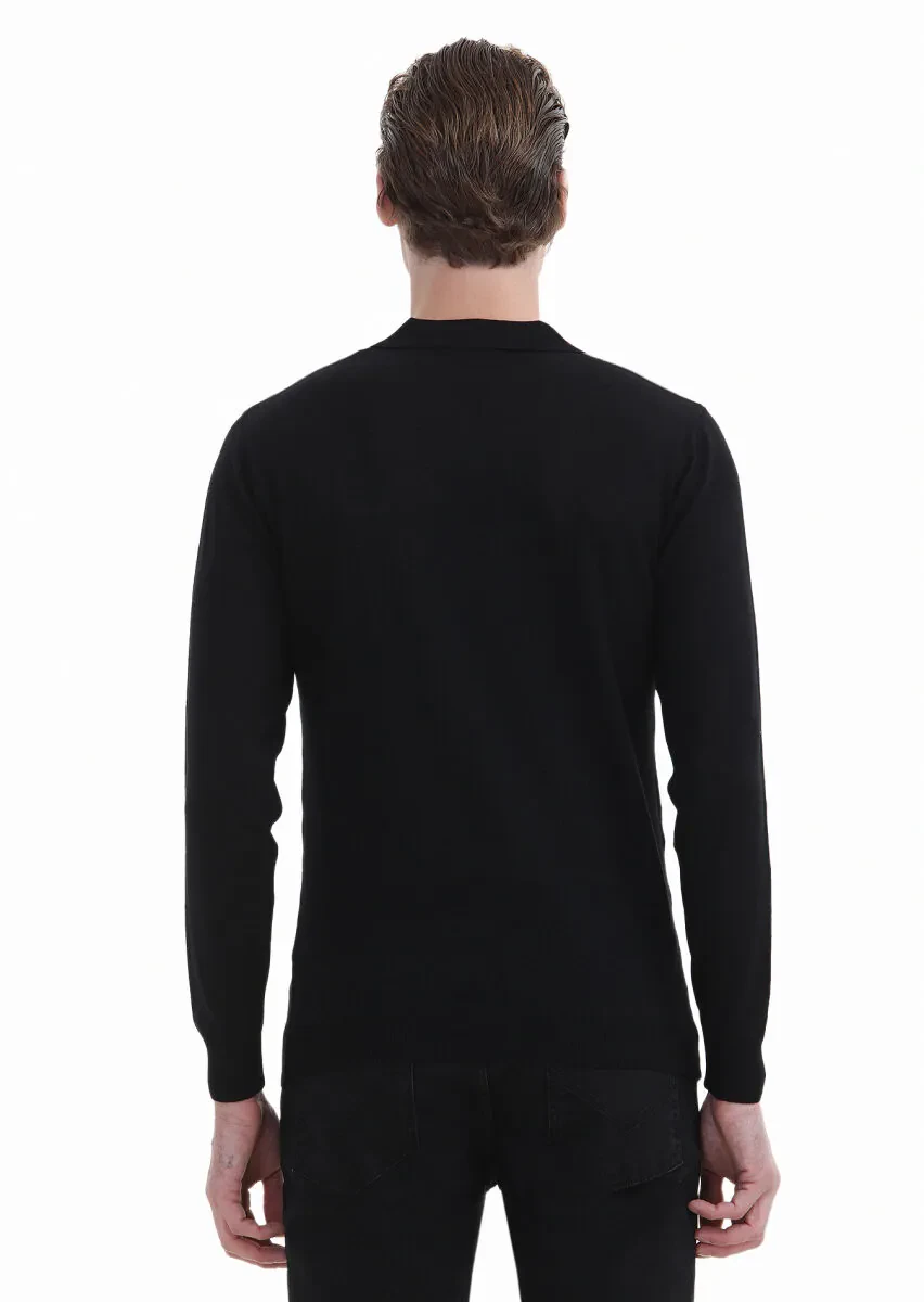 Black Knitwear Sweatshirt - 5