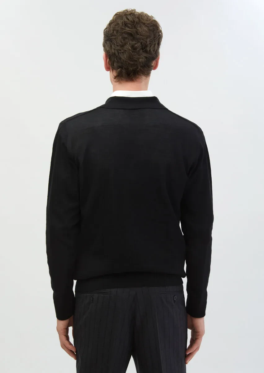 Black Knitwear Sweatshirt - 5