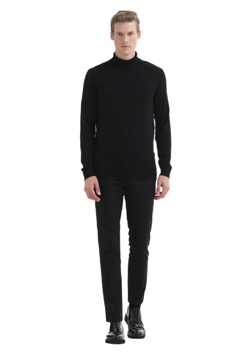 Black Knitwear Sweatshirt 