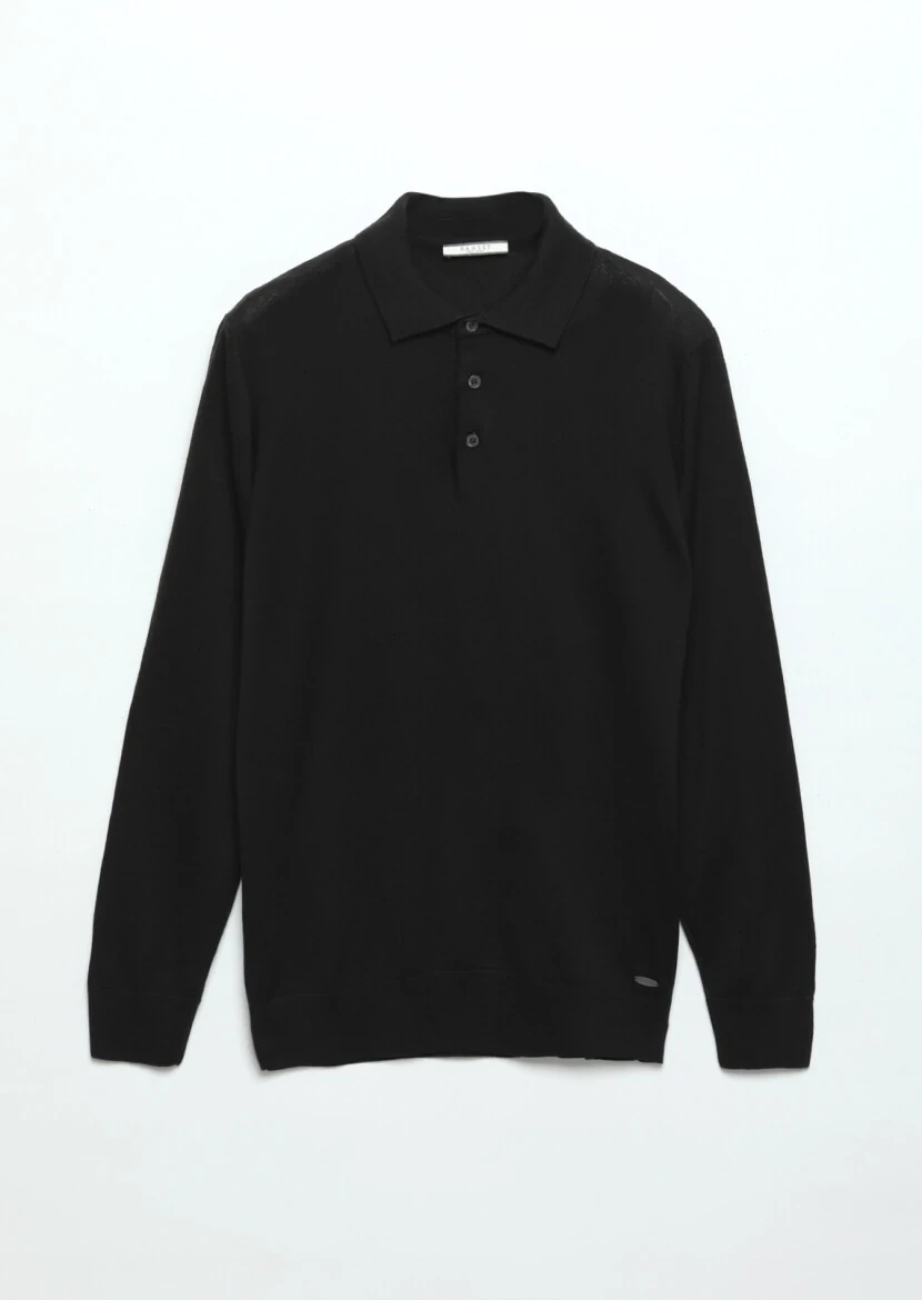 Black Knitwear Sweatshirt - 6