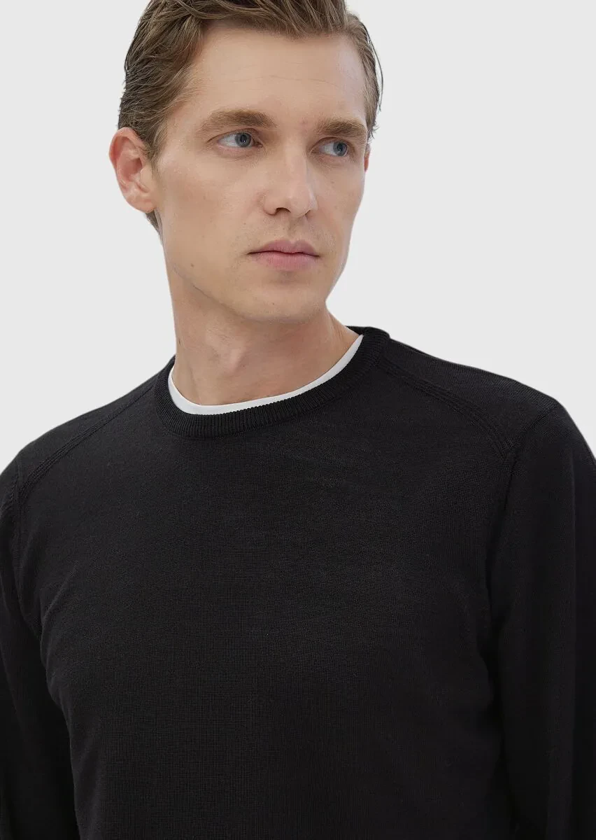 Black Knitwear Sweatshirt - 3