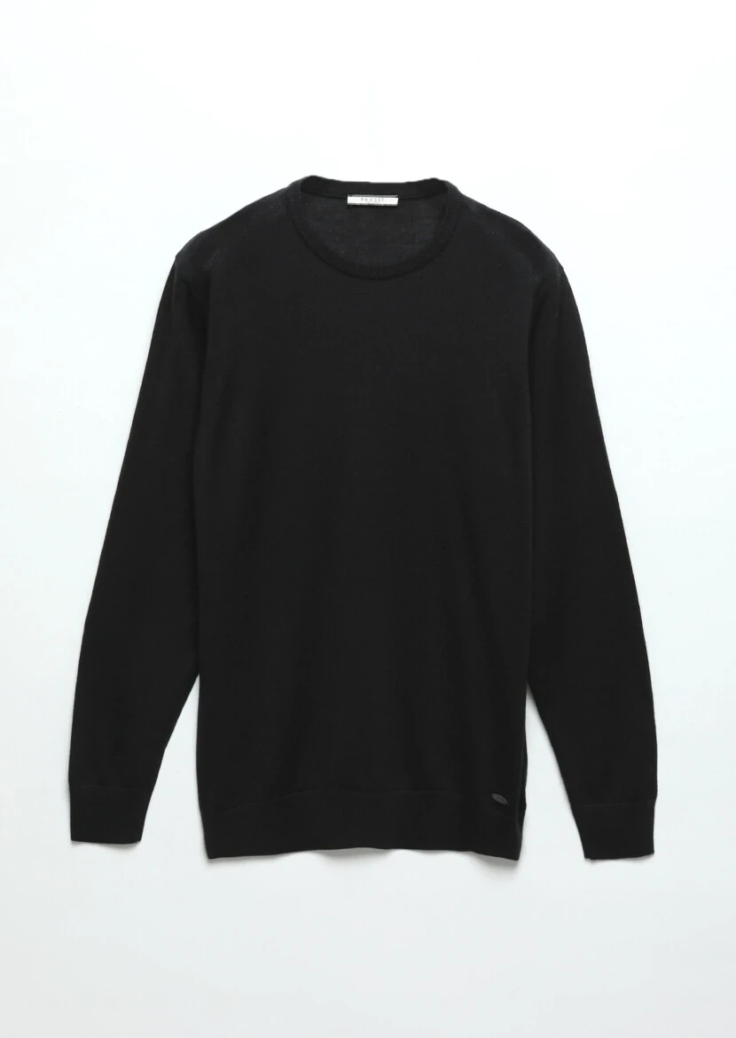 Black Knitwear Sweatshirt - 7