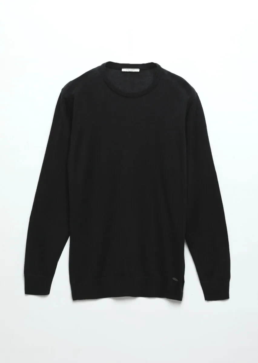 Black Knitwear Sweatshirt - 7
