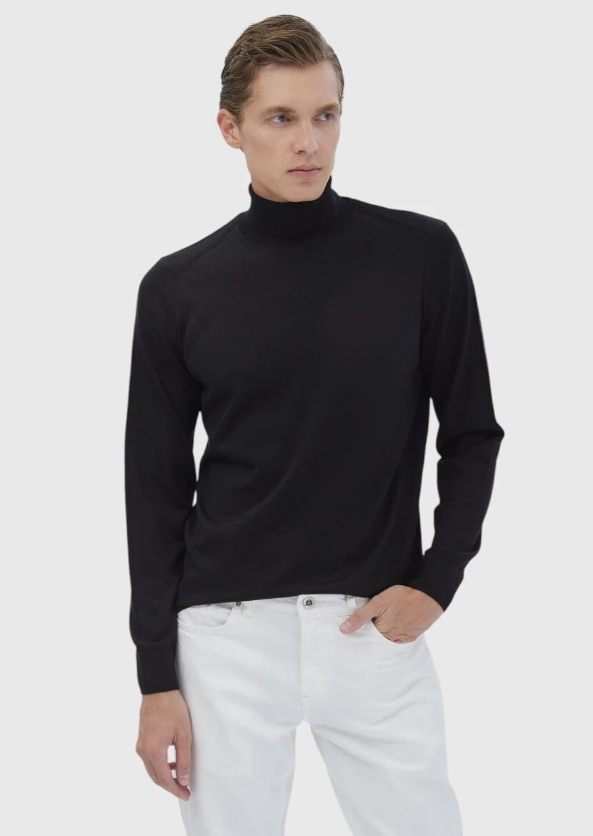 Black Knitwear Sweatshirt - RAMSEY