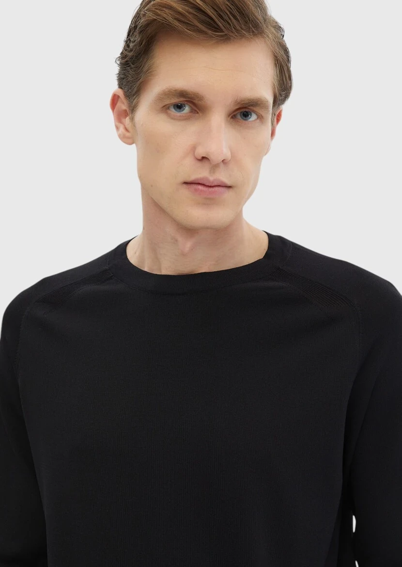 Black Knitwear Sweatshirt 