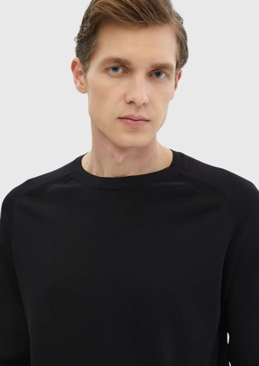 Black Knitwear Sweatshirt - 2