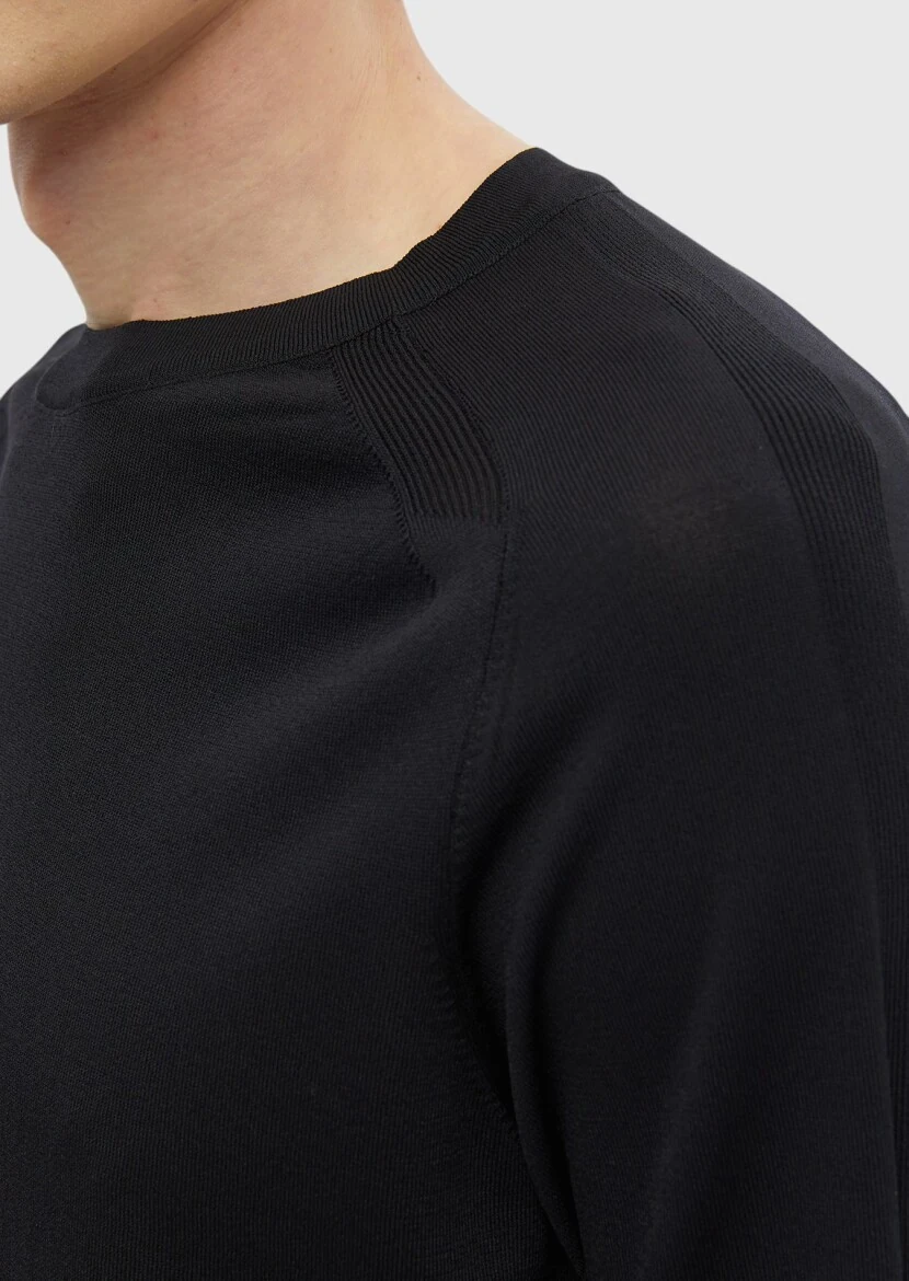 Black Knitwear Sweatshirt - 4