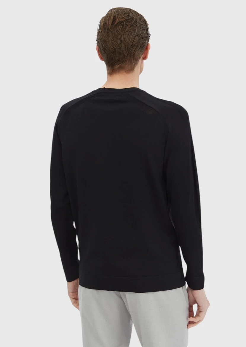 Black Knitwear Sweatshirt - 5