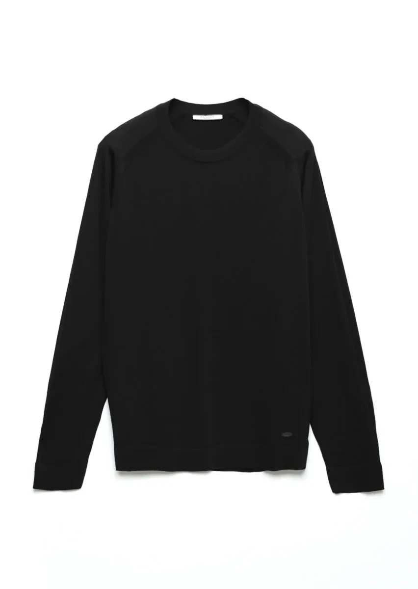 Black Knitwear Sweatshirt - 6