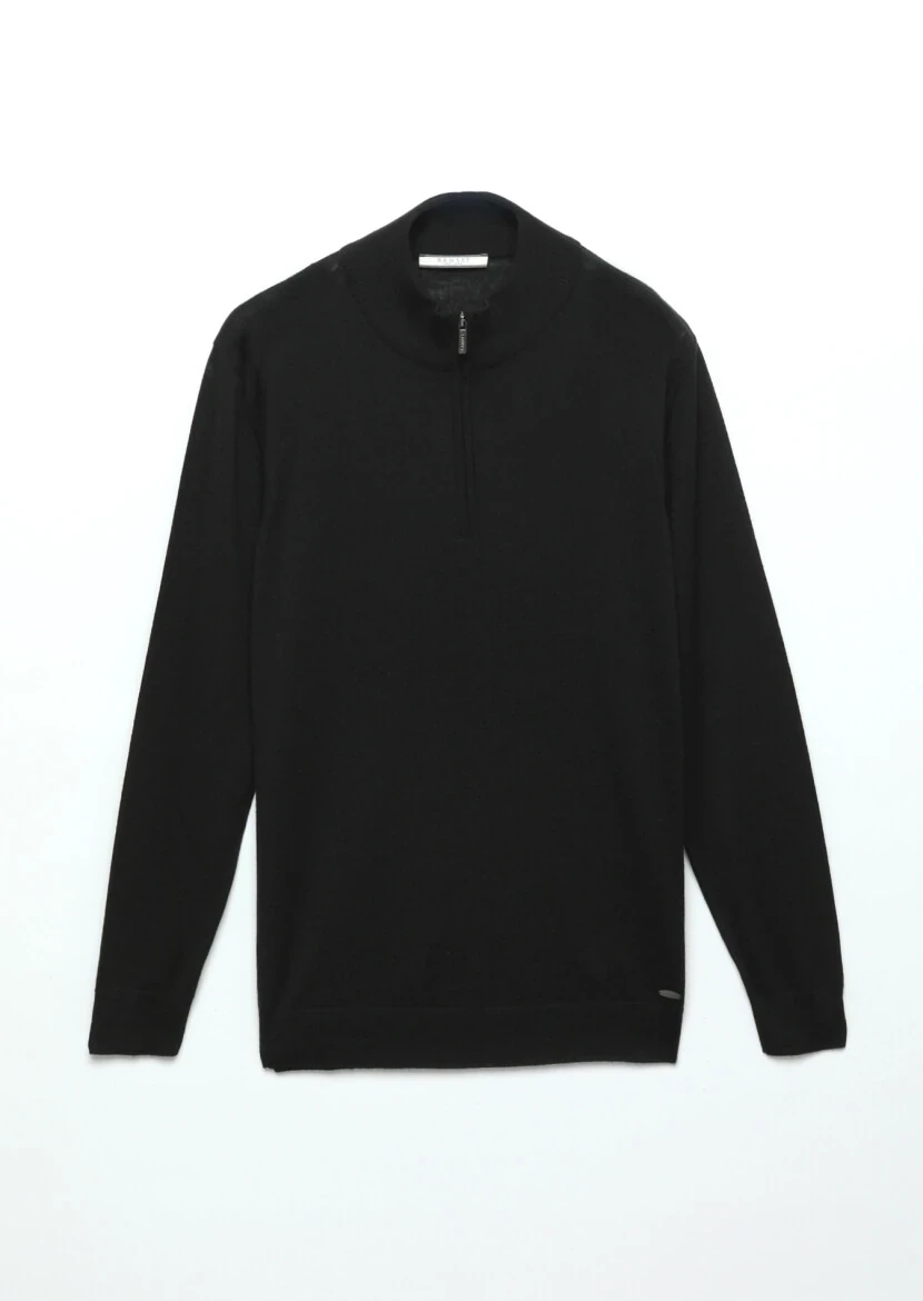 Black Knitwear Sweatshirt - 6