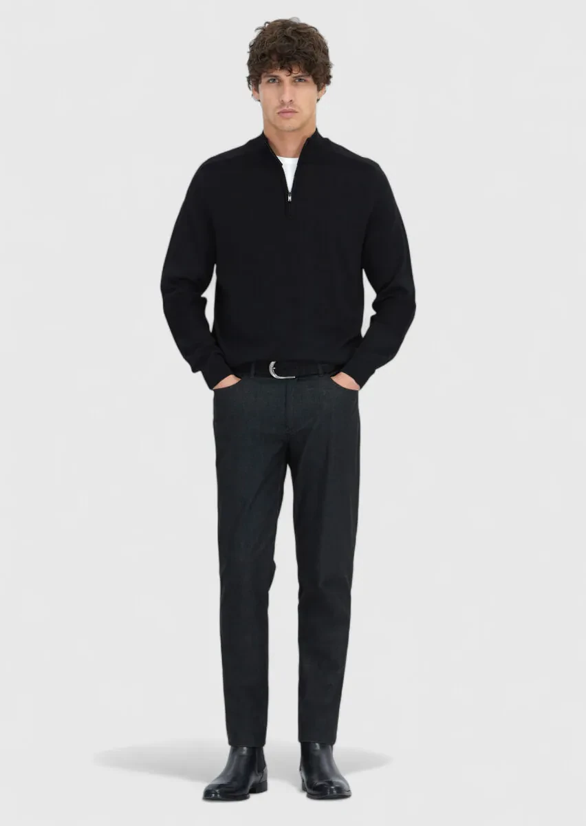 Black Knitwear Sweatshirt - 2