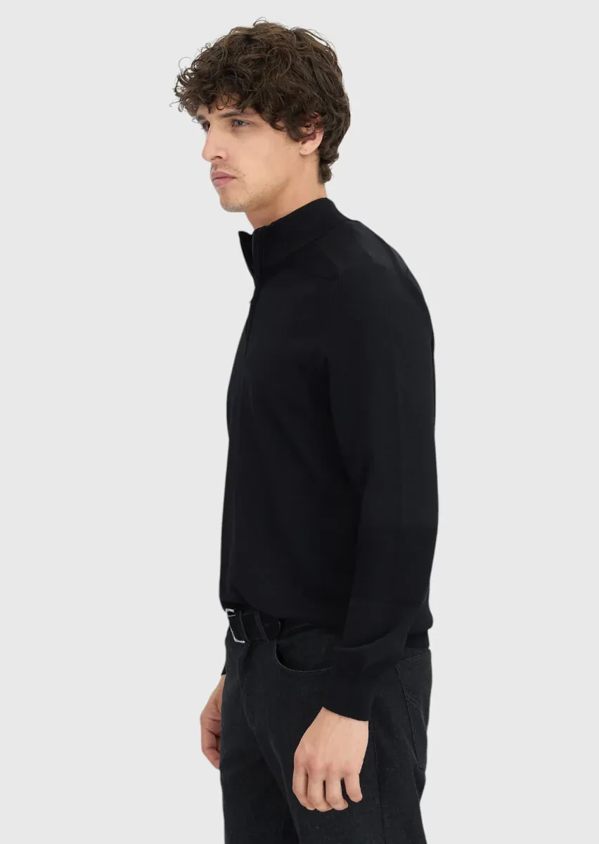 Black Knitwear Sweatshirt - 4