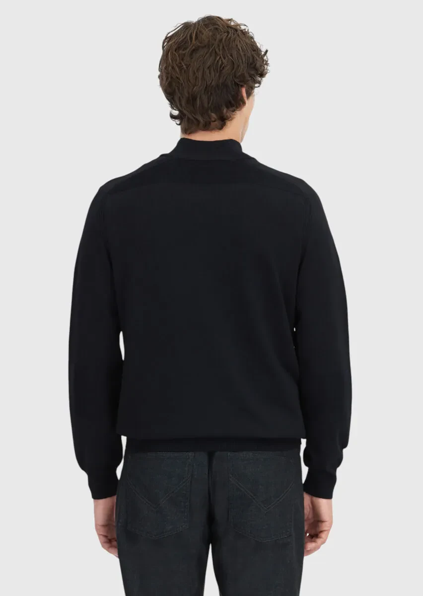 Black Knitwear Sweatshirt - 5