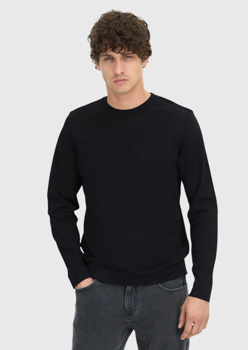 Black Knitwear Sweatshirt - RAMSEY