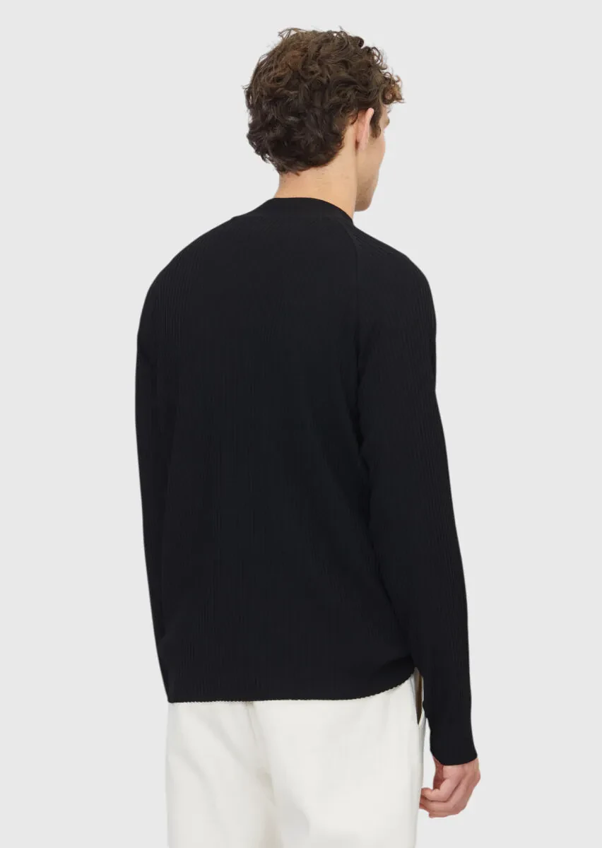 Black Knitwear Sweatshirt - 6