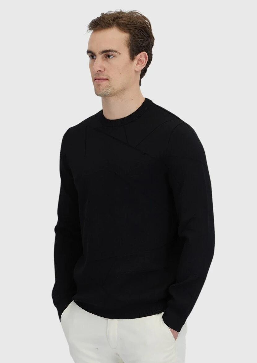 Black Knitwear Sweatshirt - RAMSEY
