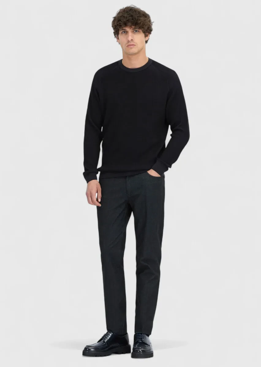 Black Knitwear Sweatshirt - 2