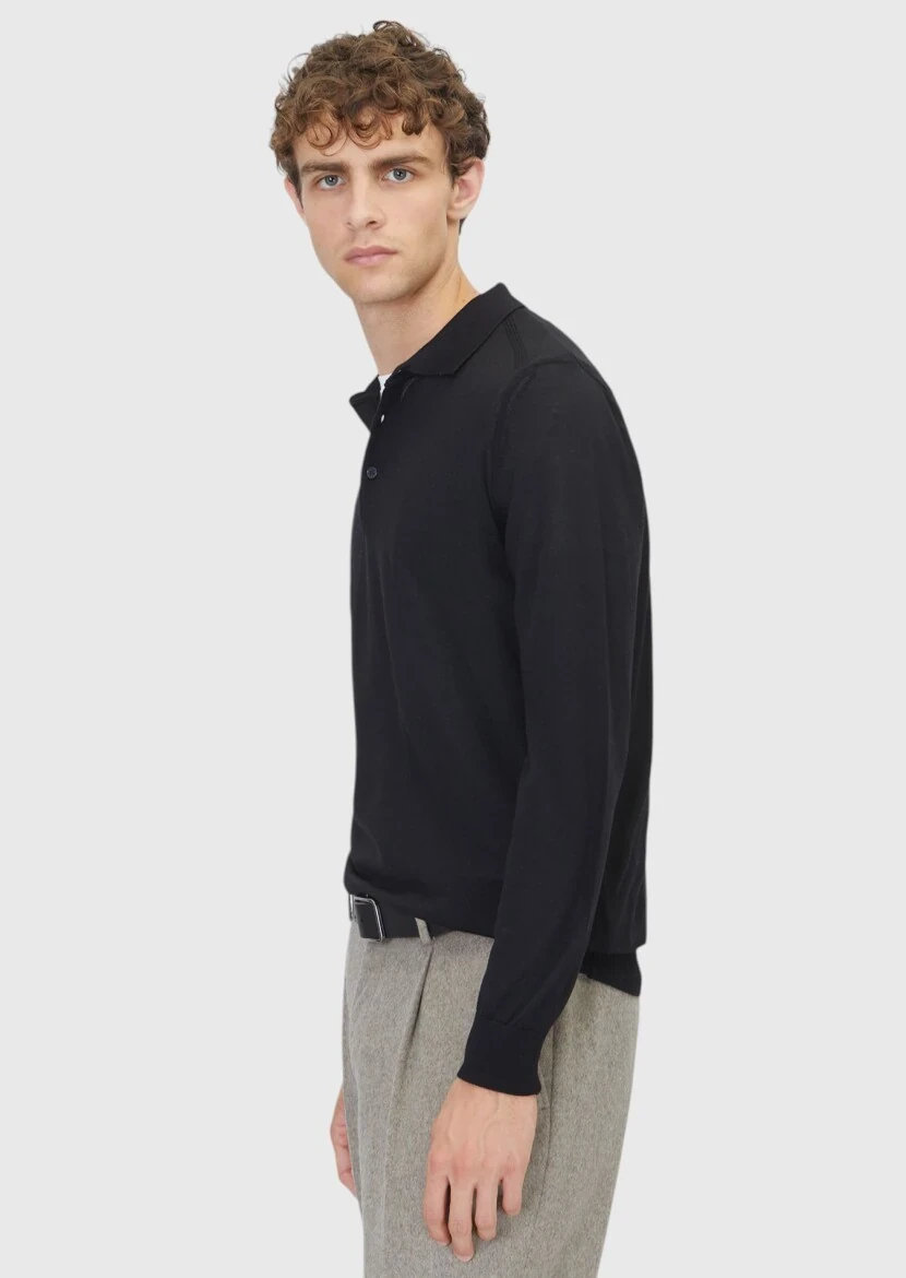 Black Knitwear Sweatshirt - 3