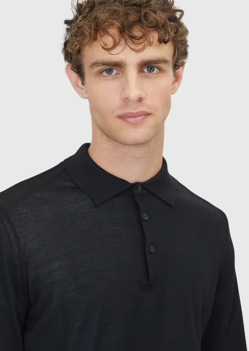 Black Knitwear Sweatshirt - 5