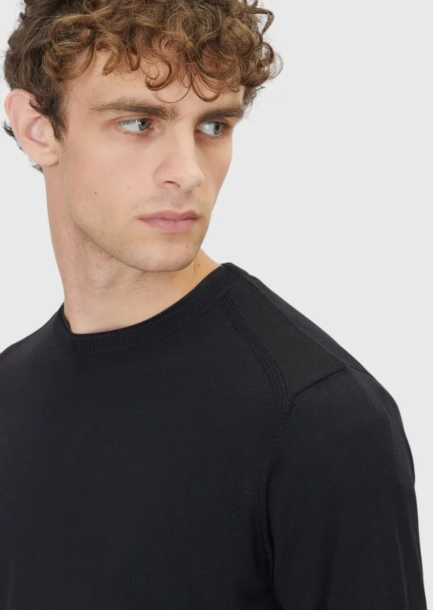 Black Knitwear Sweatshirt - 4