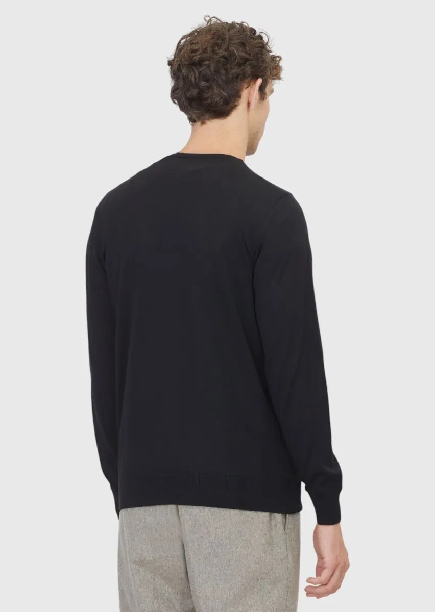 Black Knitwear Sweatshirt - 5