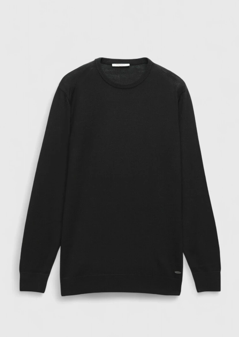 Black Knitwear Sweatshirt - 6