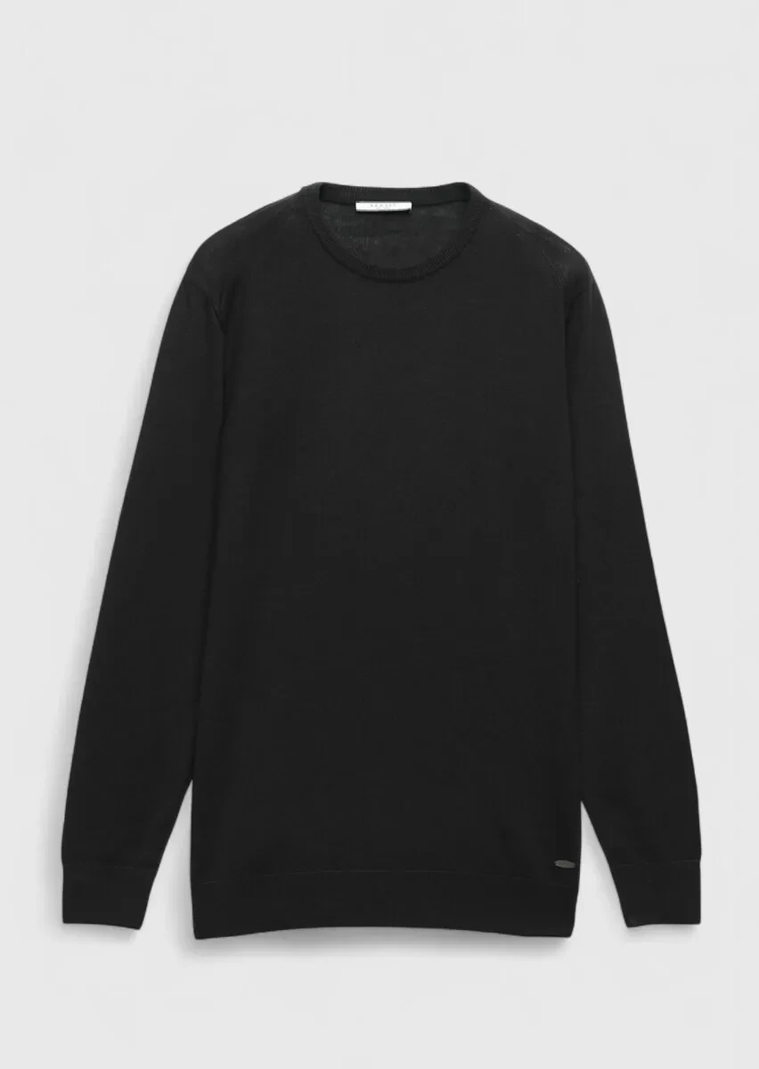 Black Knitwear Sweatshirt - 6