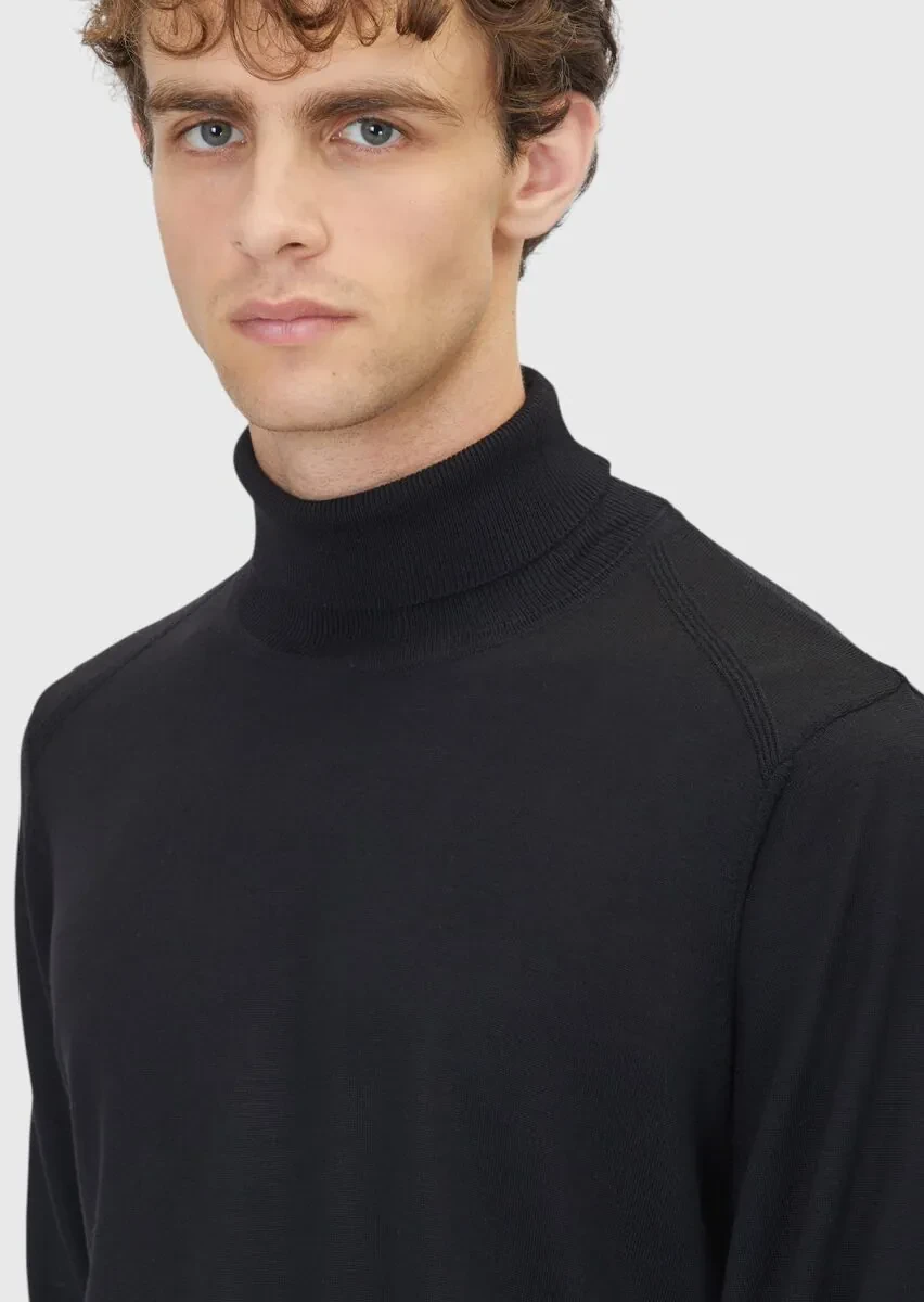 Black Knitwear Sweatshirt - 4