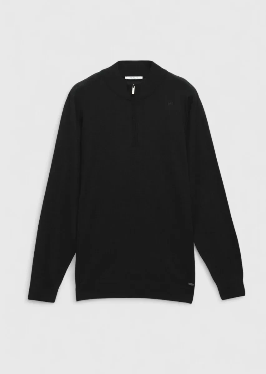 Black Knitwear Sweatshirt - 7