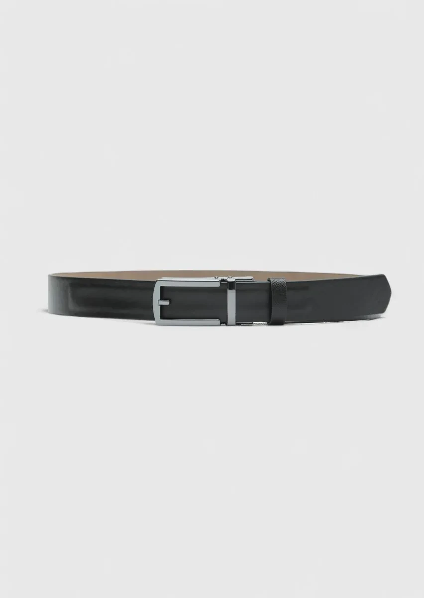 Black Leather Belt - 1