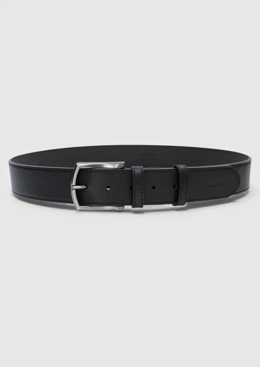 Black Leather Belt - 1