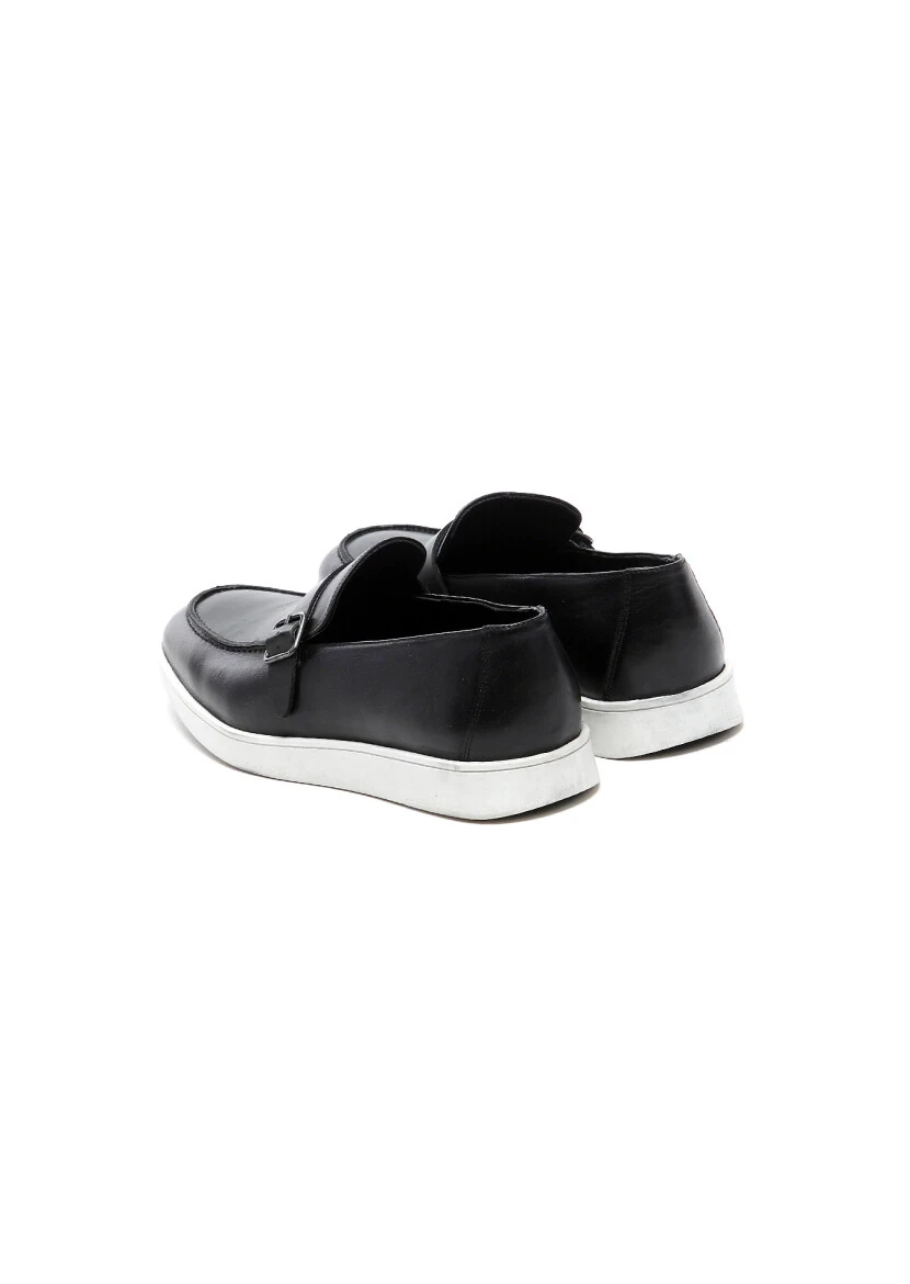 Black Leather Casual Loafer - 4
