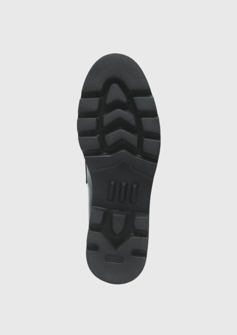 Black Leather Casual Loafer - 4