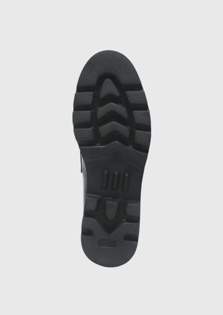 Black Leather Casual Loafer - 4