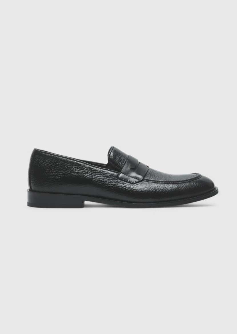 Black Leather Casual Loafer - RAMSEY