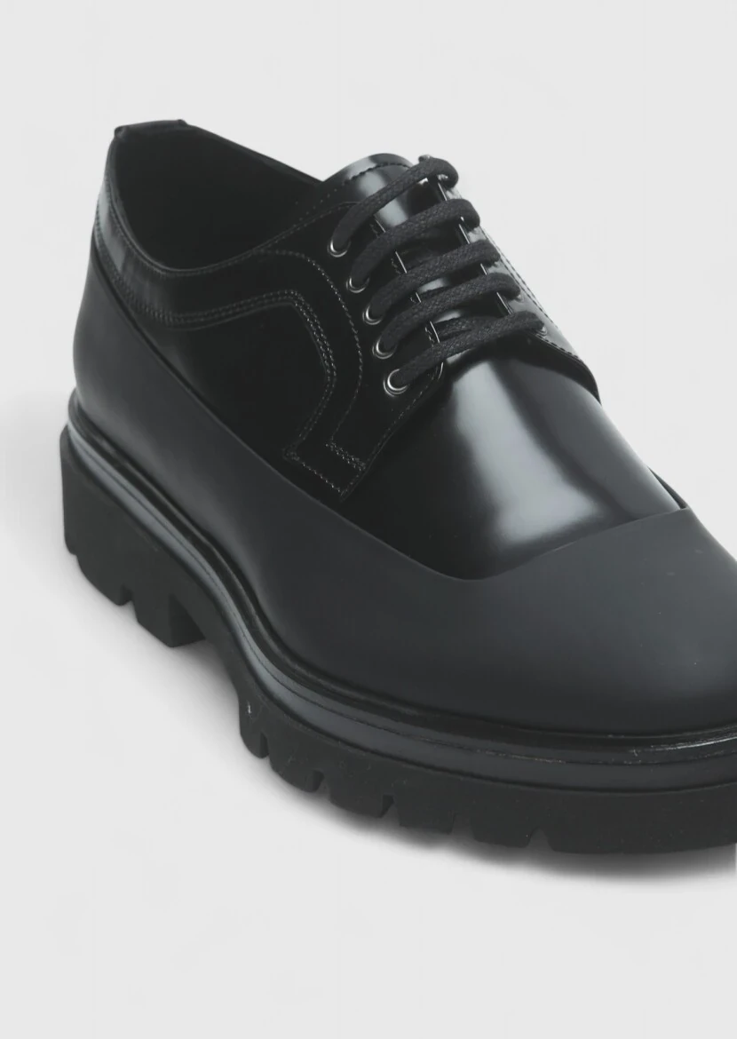 Black Leather Casual Shoes - RAMSEY