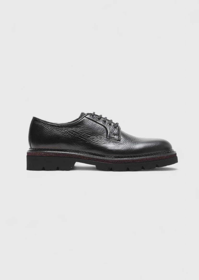 Black Leather Casual Shoes - RAMSEY