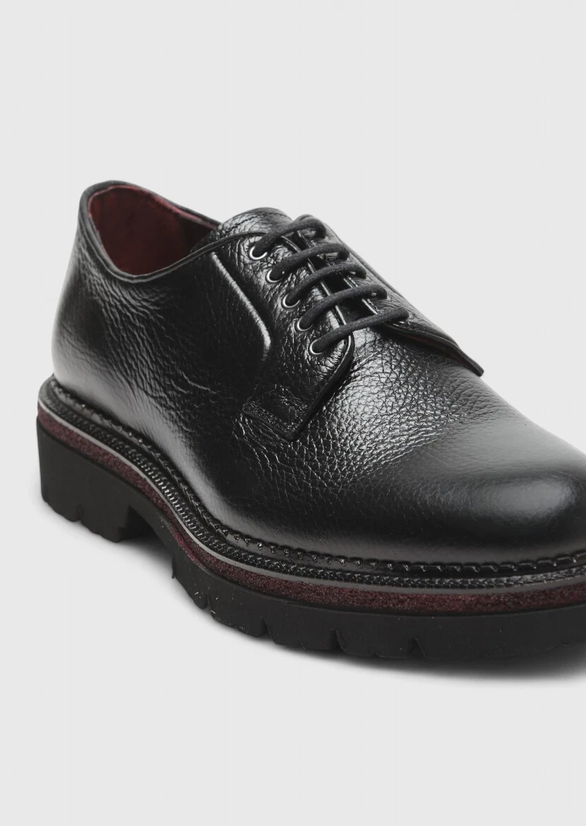 Black Leather Casual Shoes - RAMSEY