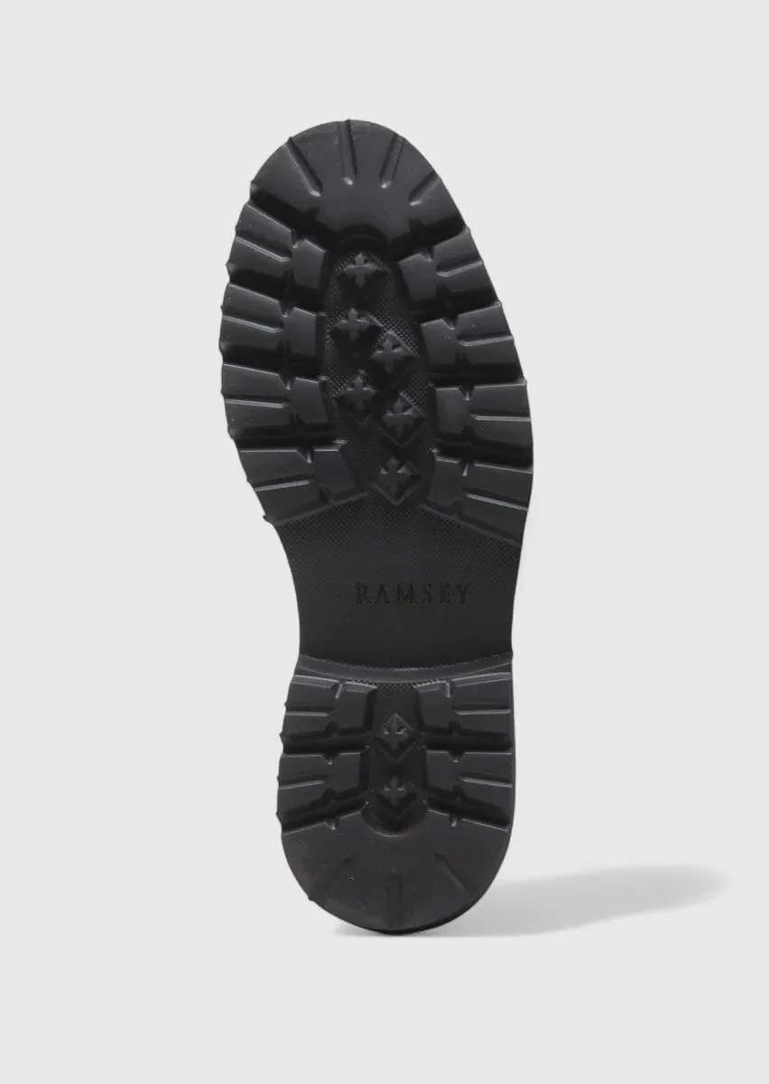 Black Leather Casual Shoes - 4