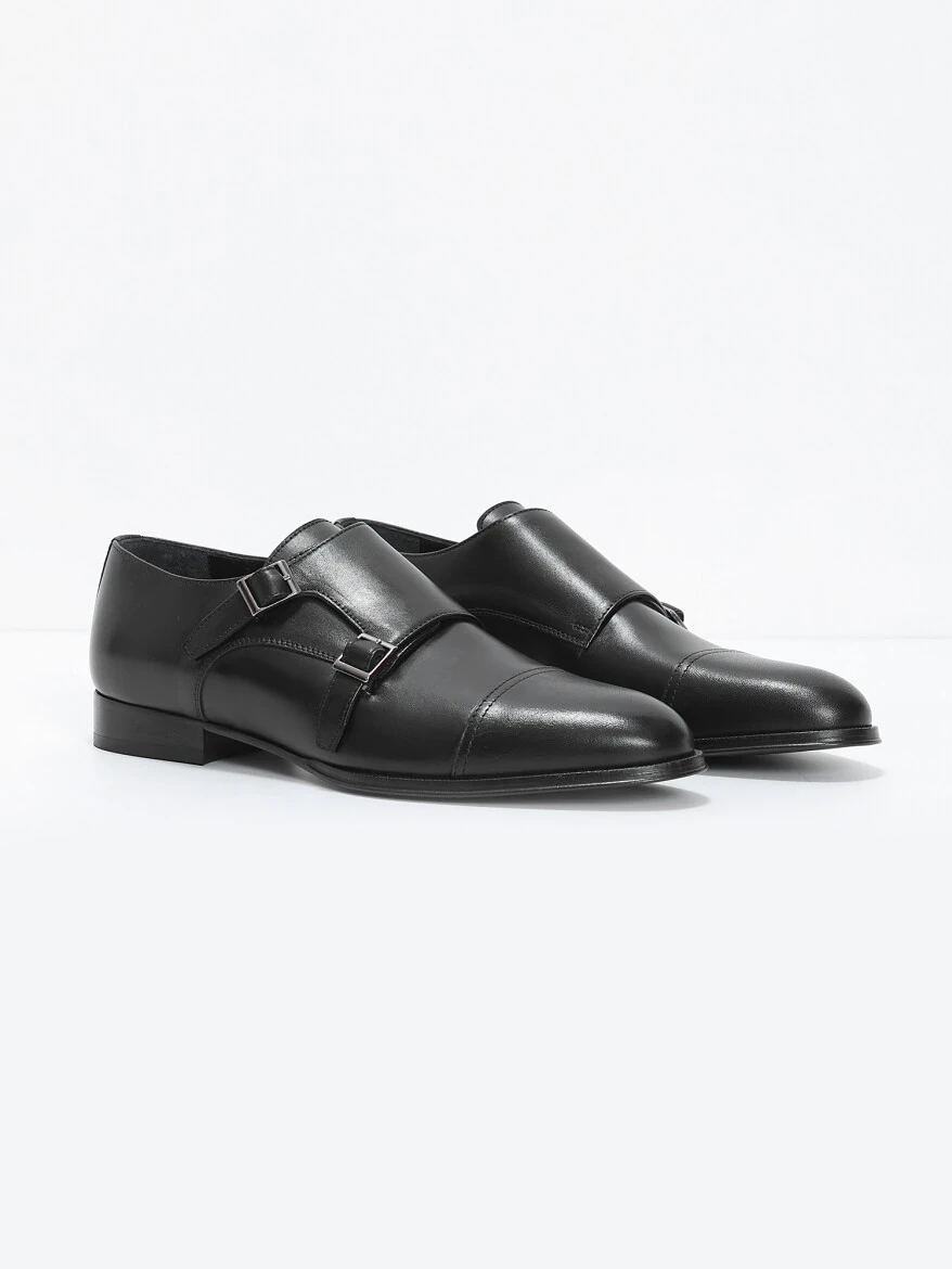 Black Leather Classical Loafer - 2