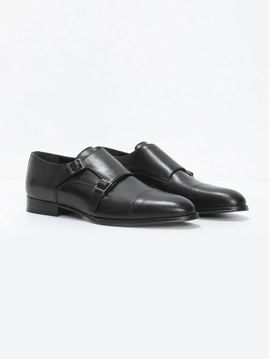 Black Leather Classical Loafer - 2