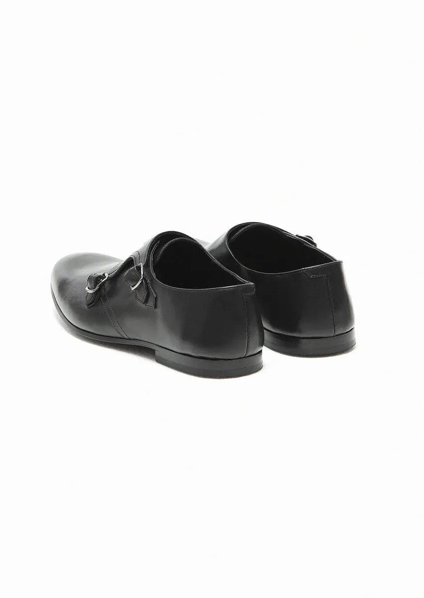 Black Leather Classical Loafer - 4