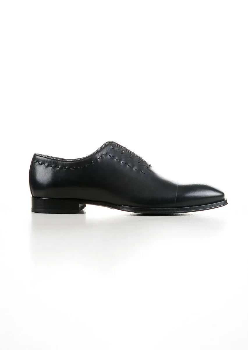 Black Leather Classical Shoes - 1