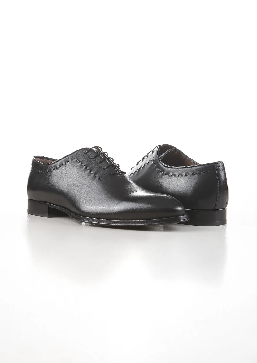 Black Leather Classical Shoes - 3