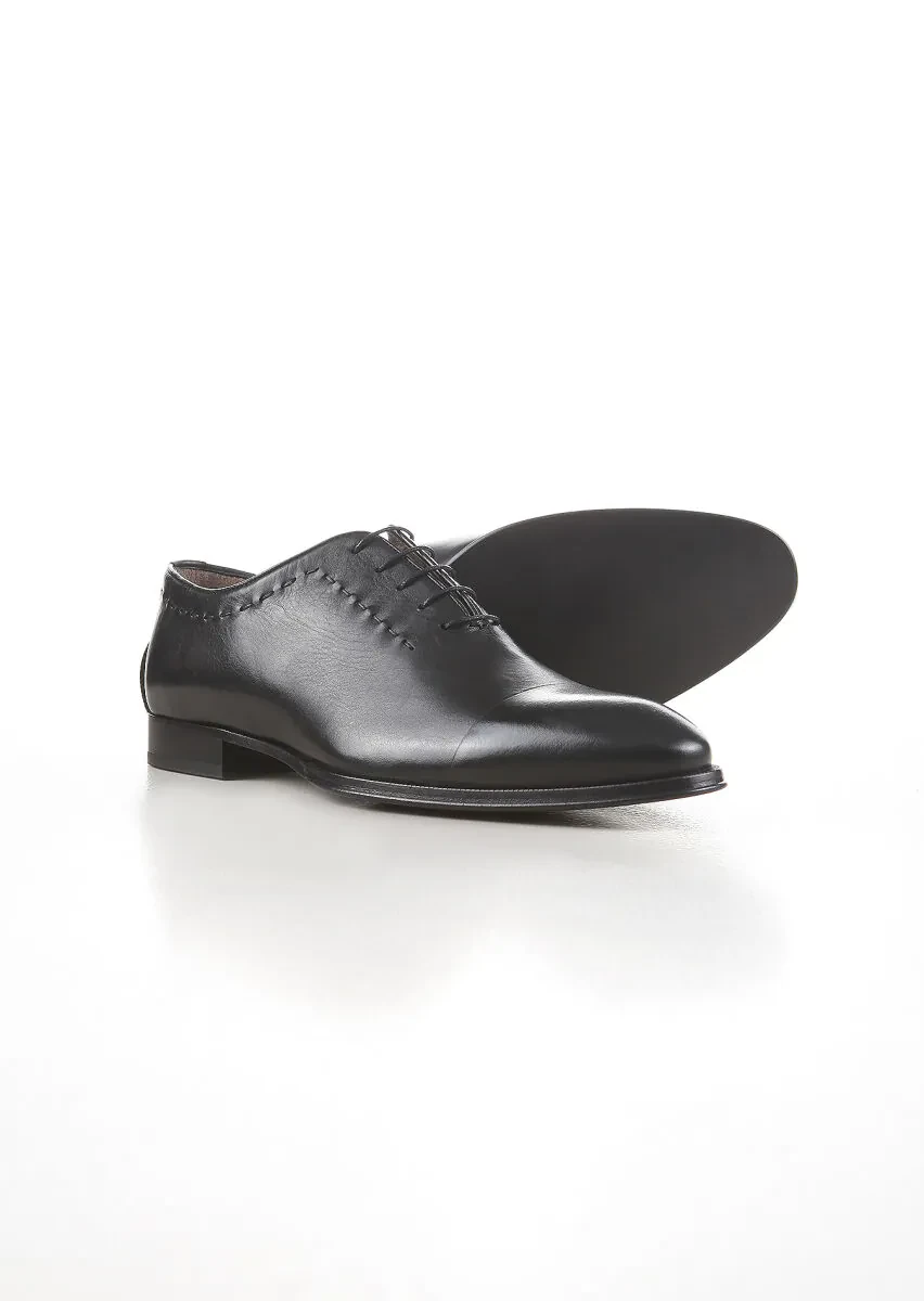 Black Leather Classical Shoes - 4