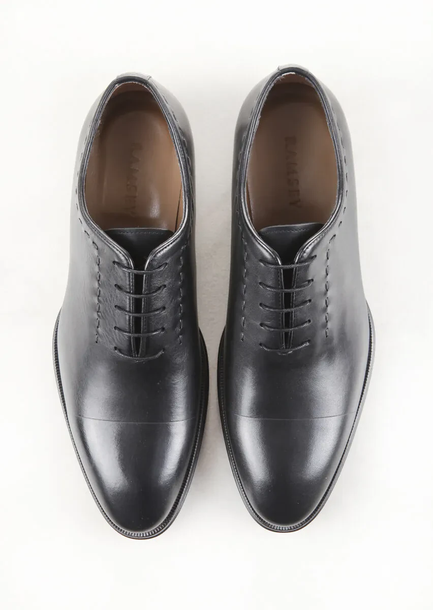 Black Leather Classical Shoes - 5