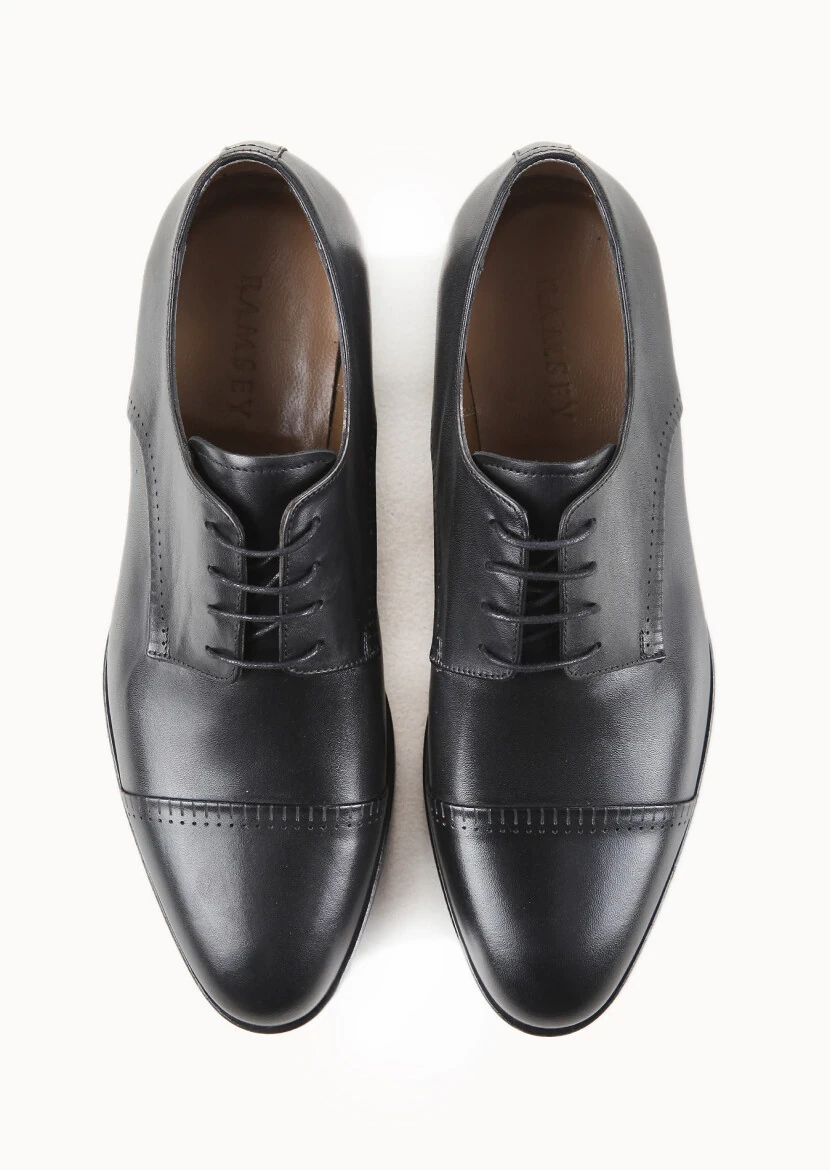 Black Leather Classical Shoes - 5