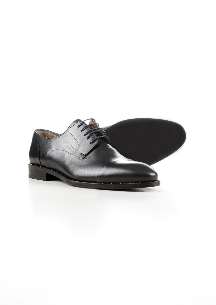 Black Leather Classical Shoes - 4